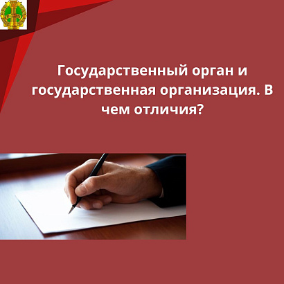 Государственный орган и государственная организация. В чем отличия?